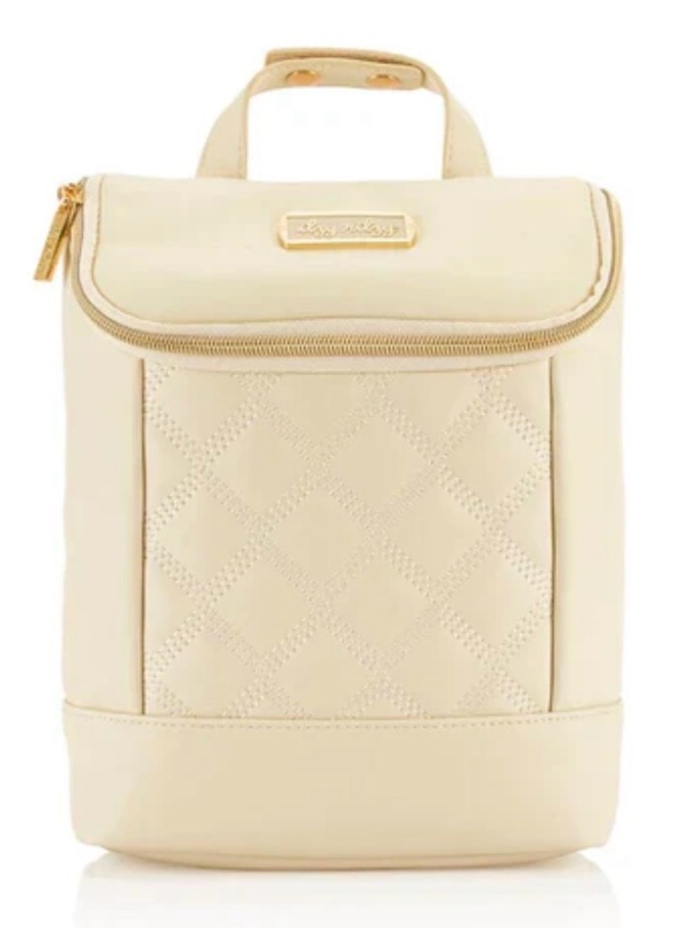 Itzy Ritzy Beige Quilted Milk Bottle Bag  Pockets Baby‎ Milk & Honey